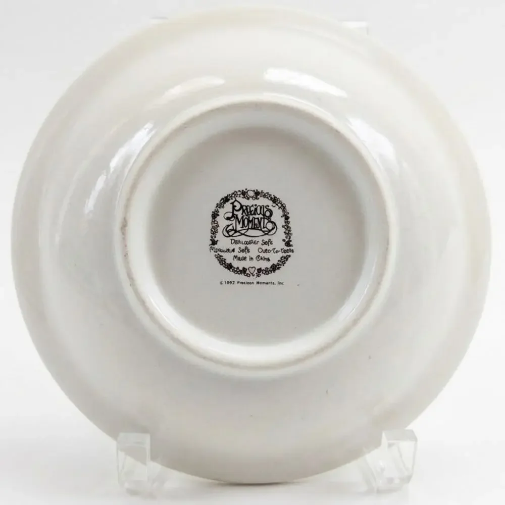 Vintage 1992 Precious Moments “Make a Joyful Noise” Bowls – 7” Wide Ceramic